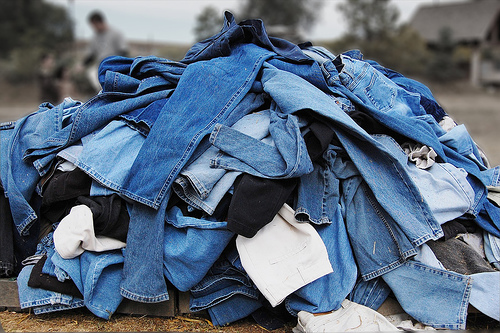 pile of jeans